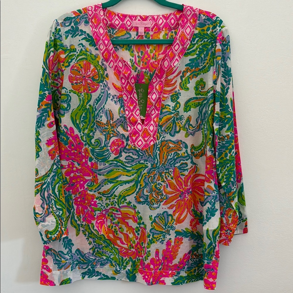NWT Lilly Pulitzer Amelia Island Tunic- Size Large